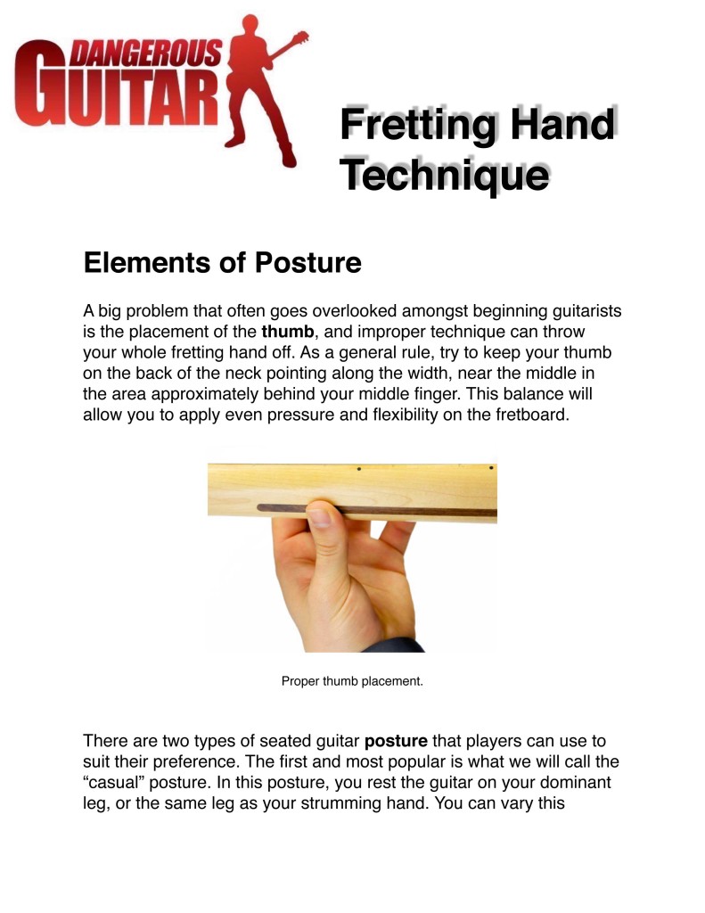 Fretting Hand Technique and Exercises